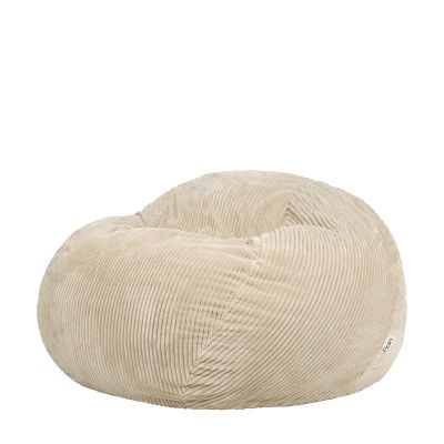 Pouf en velours côtelé XL icon Nimbus, crème